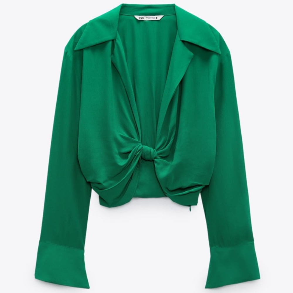 Zara knotted crop top